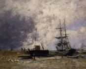 尤金 布丹 : The Trouville Coastline, Low tide